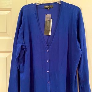 Jones New York Blue 3X Cardigan NWT!!